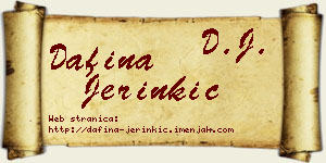 Dafina Jerinkić vizit kartica
